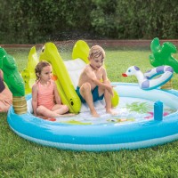 Intex Gator Inflatable Play Center with Water Sprayer, 127" x 69" x 29"   565282786